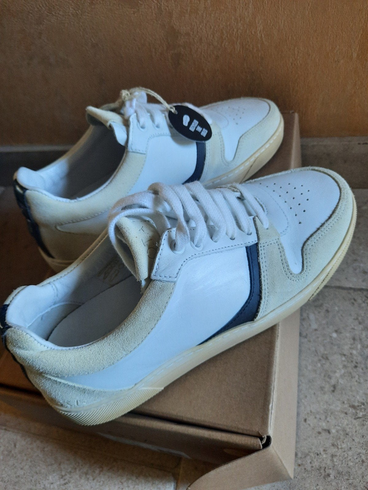 O.T.A Glencoe leren sneakers/gerecyclede sneakers, Wit, Nieuw, Ophalen of Verzenden, Sneakers