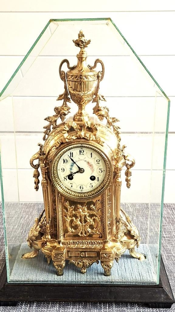 Pendule en bronze, Antiquités & Art, Antiquités | Horloges, Enlèvement ou Envoi