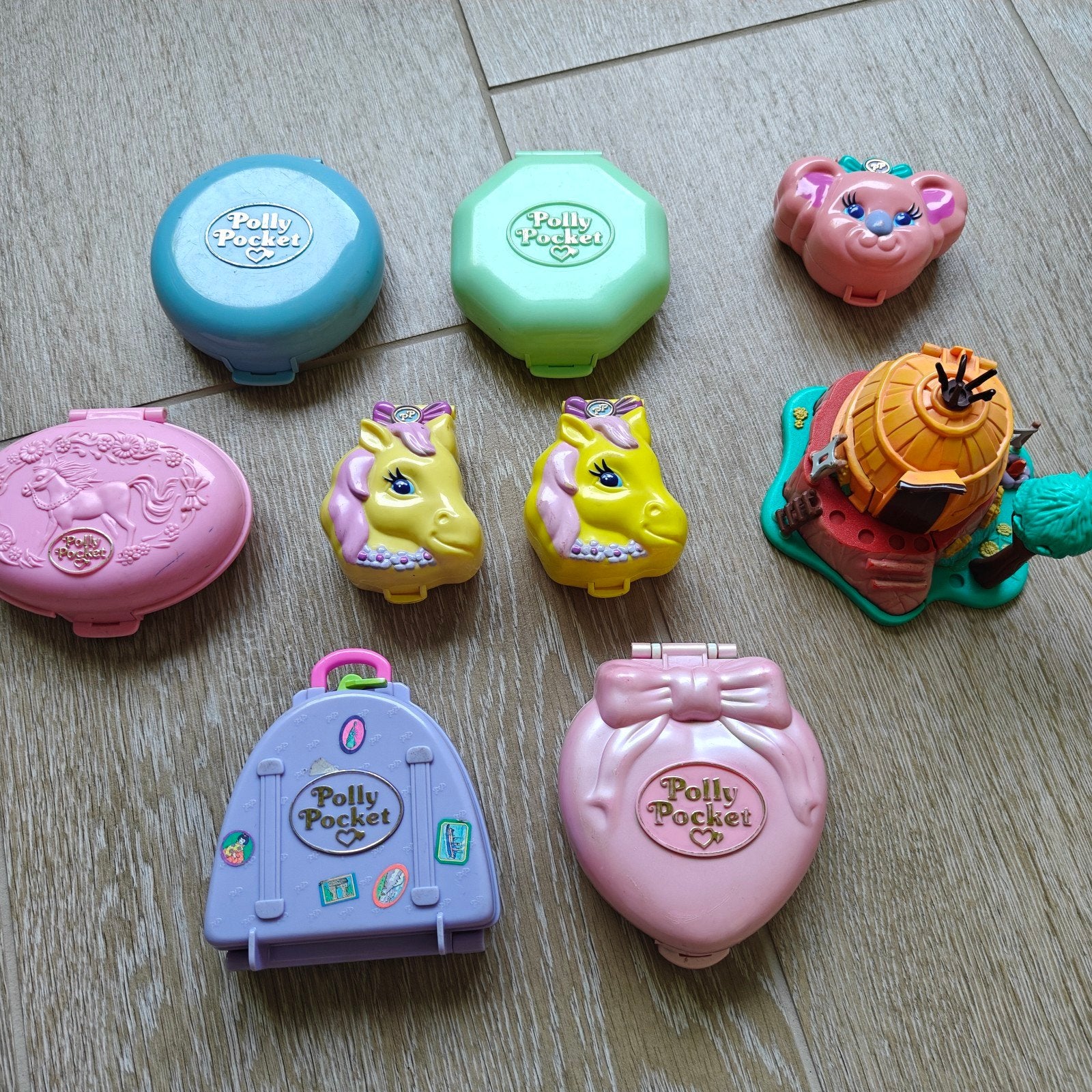 Lot de boîtes vintage Polly Pocket sans poupées années 90, Enlèvement ou Envoi, Utilisé