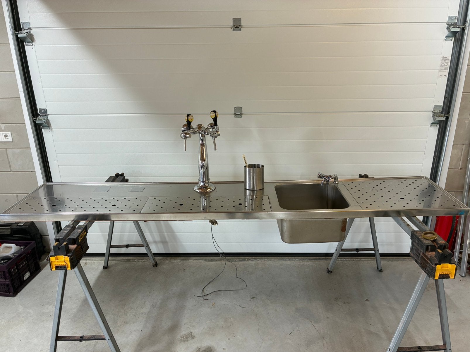 Lekblad biertap thuistap barblad rvs spoelbak alfa tapzuil, Electroménager, Pompes à bière, Enlèvement, Comme neuf