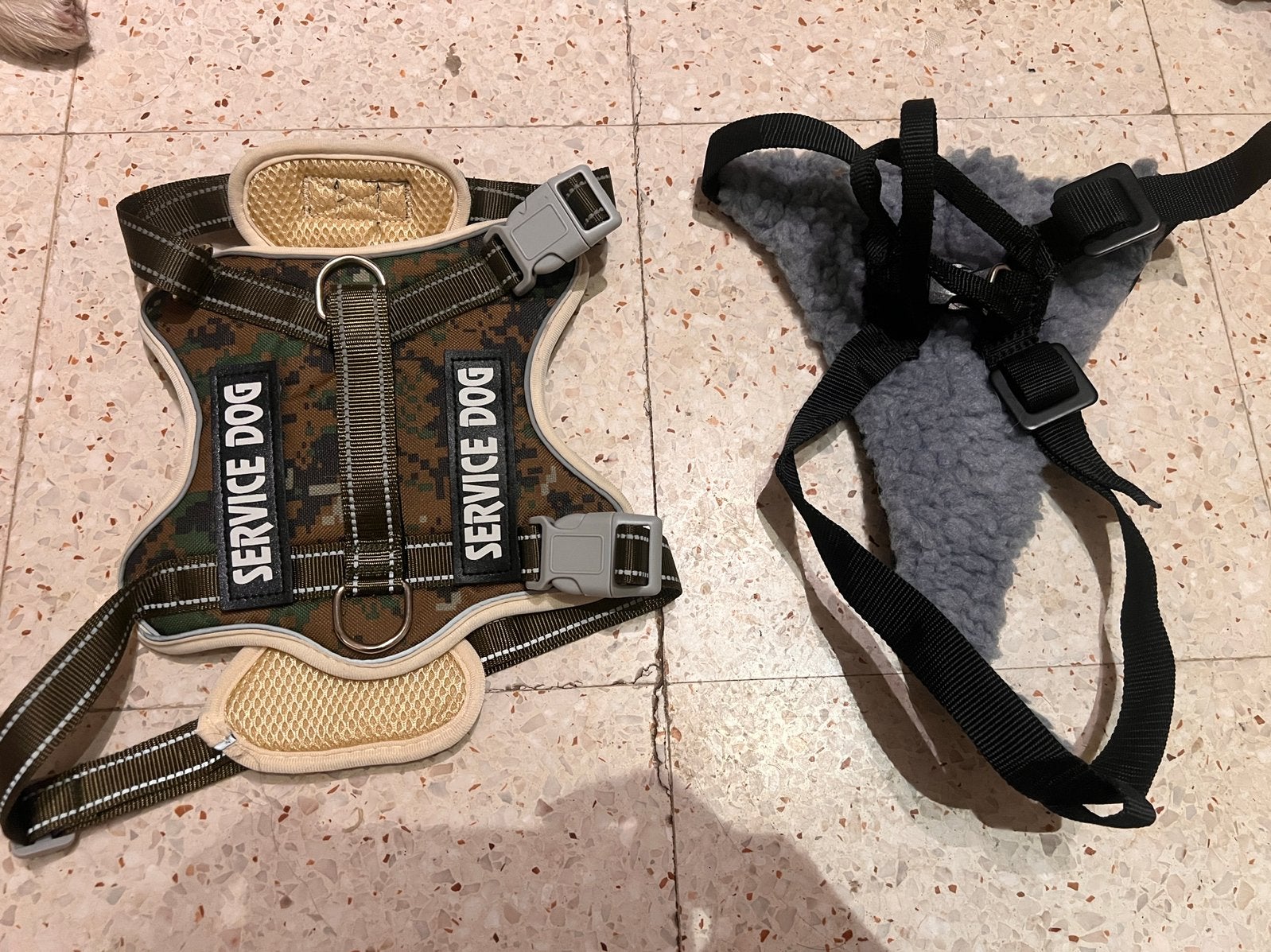 Harnais pour chiens — Camouflage (L) et Teddy (XL), Enlèvement ou Envoi, Comme neuf