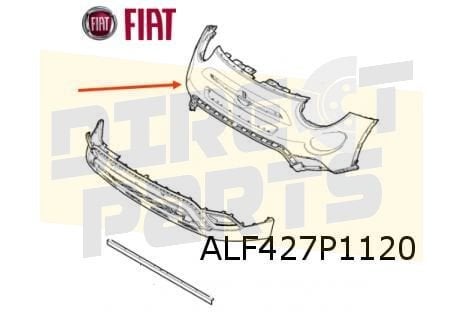 Fiat 500X (versie Cross) (te spuiten) voorbumper boven Origi, Neuf, -, Fiat, -