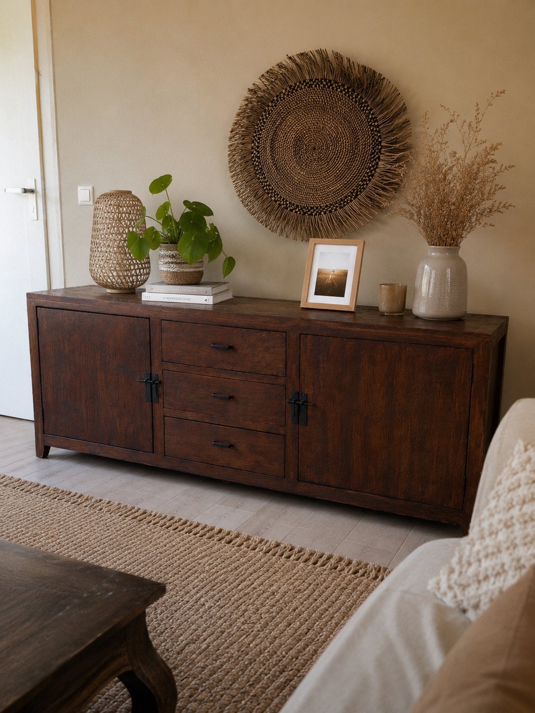 Koloniale mangohouten dressoir, Ophalen, Zo goed als nieuw