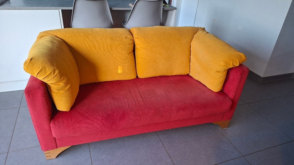Zetel 2-zit, Ophalen, Hout, Gebruikt, 150 tot 200 cm
