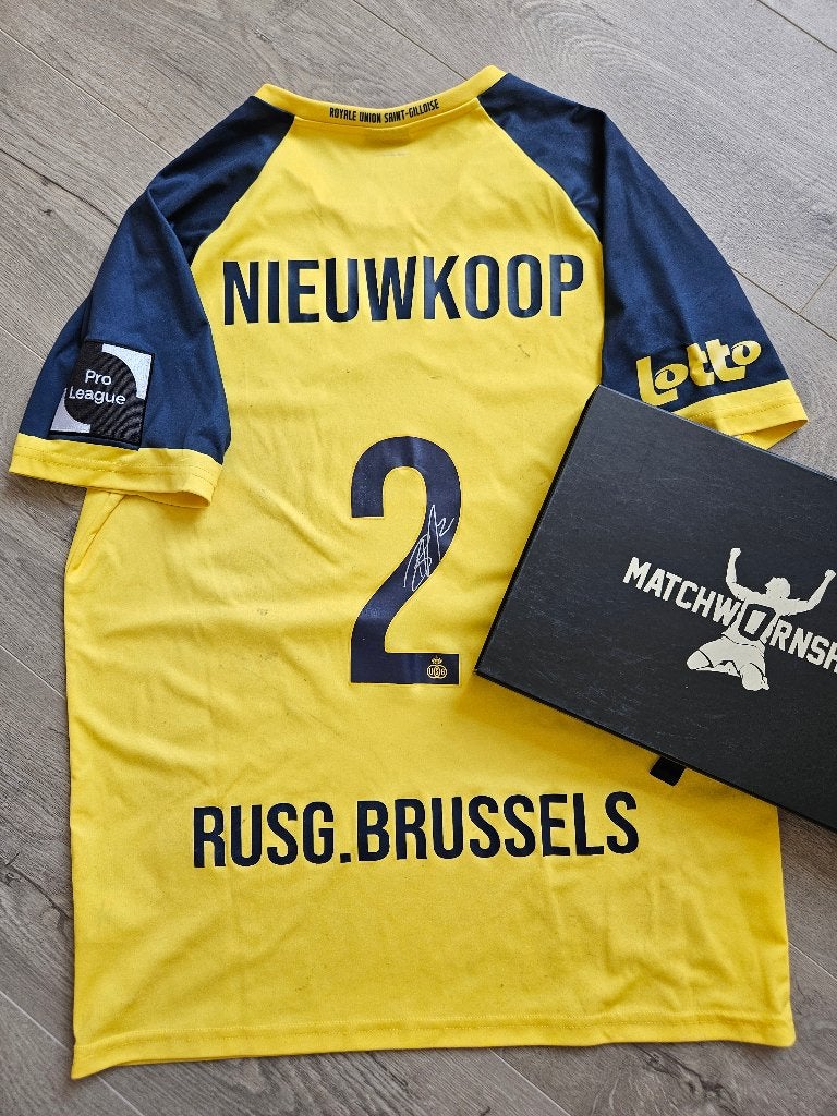 Bart Nieuwkoop - Union Saint Gilloise - Matchworn, Verzamelen, Sportartikelen en Voetbal, Ophalen of Verzenden, Zo goed als nieuw