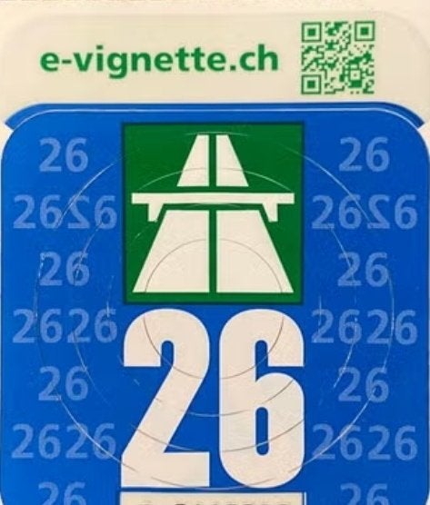 Vignette 2026, Tickets & Billets, Vignettes automobiles