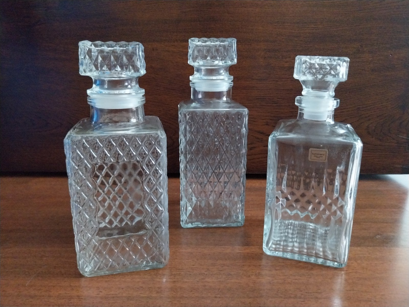 Whiskey/Cognac-karaffen van geslepen glas, Antiek en Kunst, Ophalen