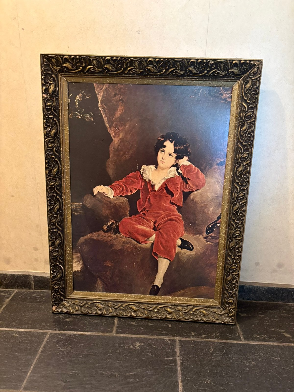 Sierlijst met reproductie The Red Boy, Antiek en Kunst, Kunst | Schilderijen | Klassiek, Ophalen of Verzenden
