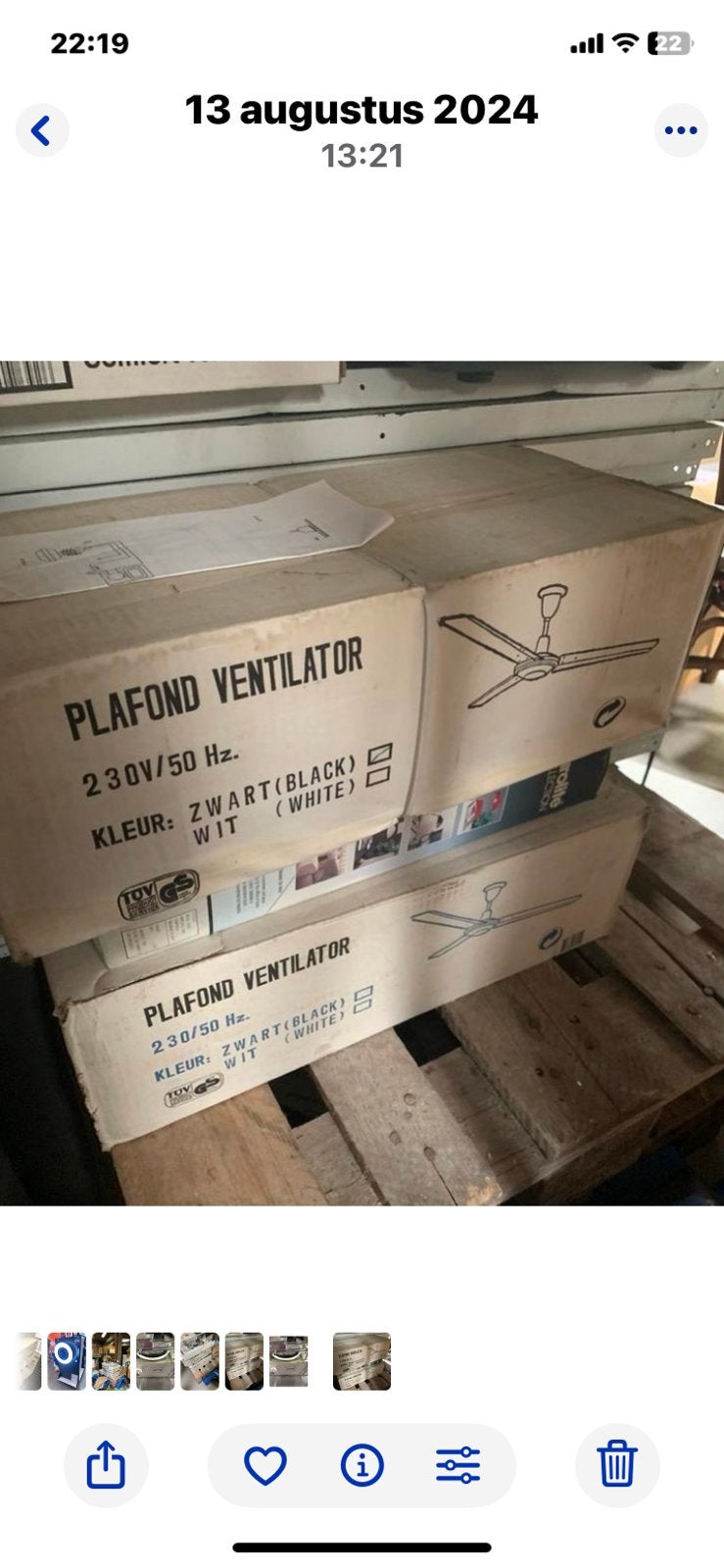 Ventilateur de plafond noir, Enlèvement, Neuf, Ventilateur de plafond