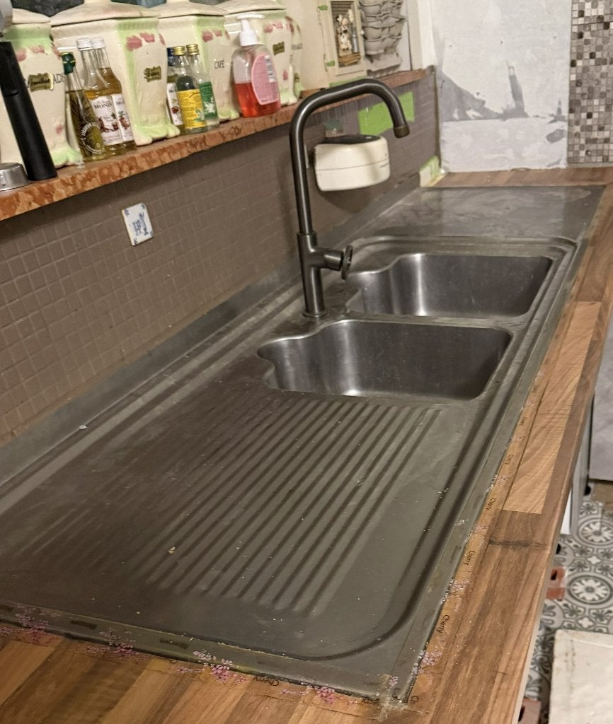 dubbele wasbak keuken, Huis en Inrichting, Ophalen