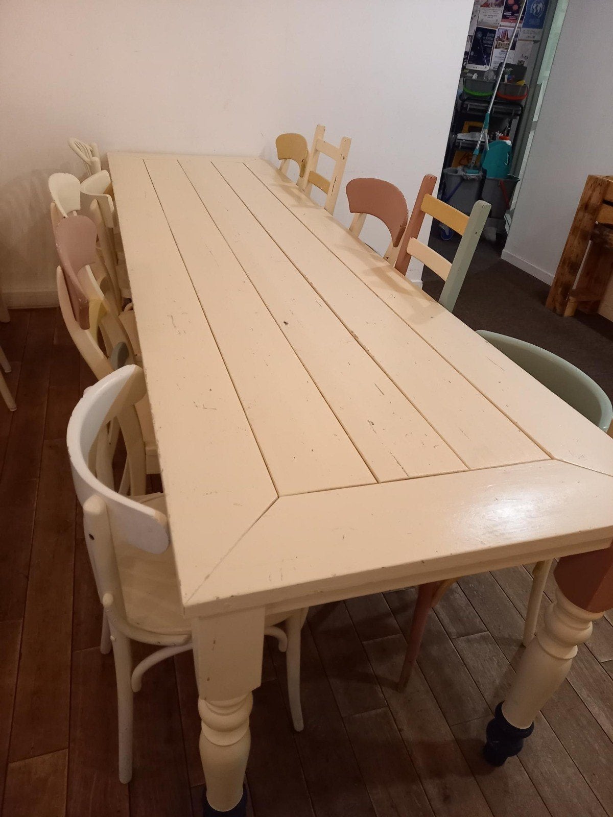 Grande table en bois, Enlèvement, Utilisé, 200 cm ou plus