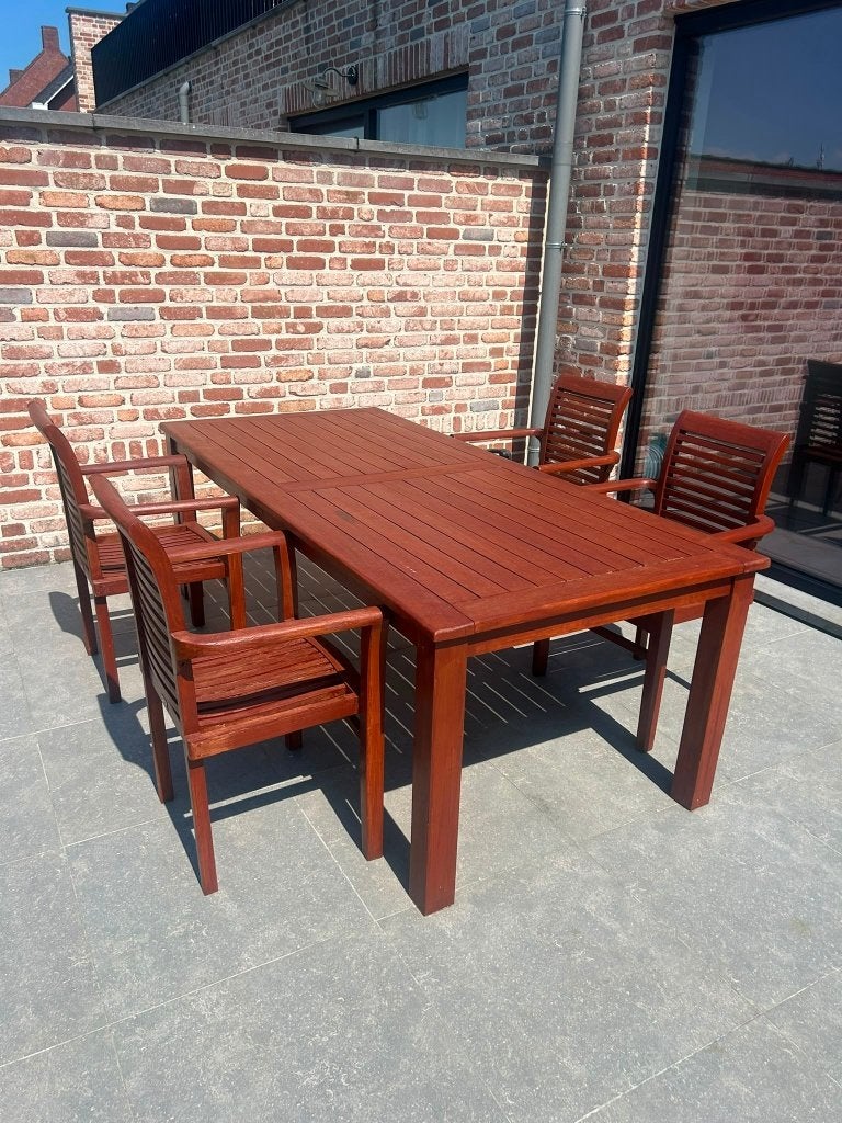 Tuinmeubelen, Teak tuintafel, Tuin en Terras, Ophalen, Gebruikt