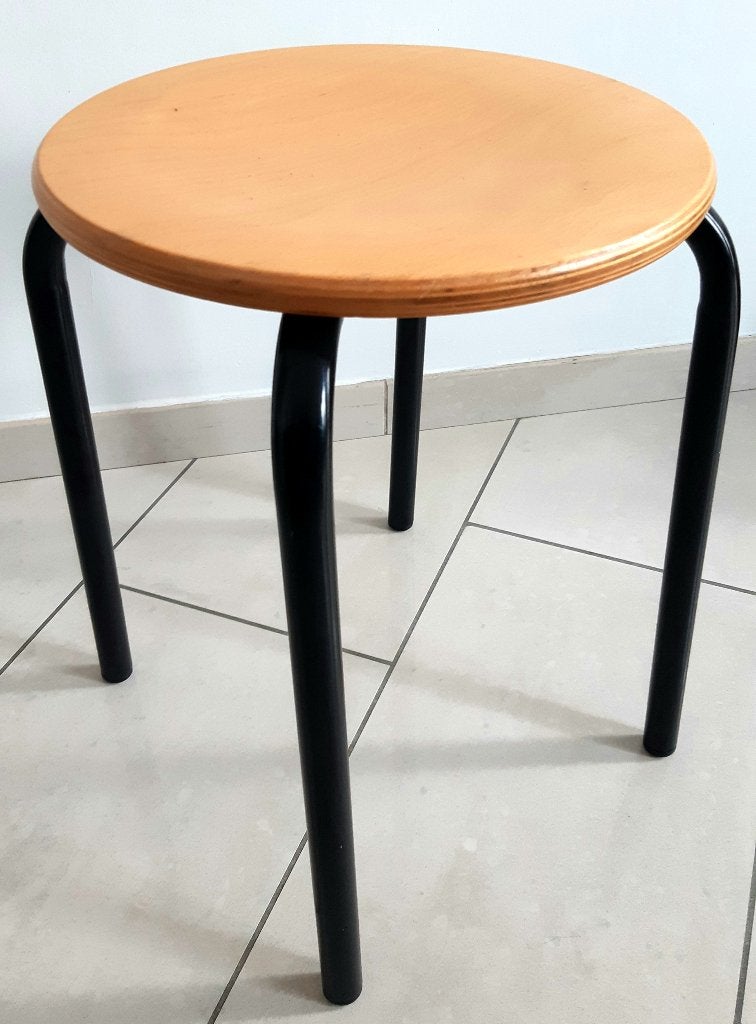 8 tabourets solides bois-métal, Enlèvement, Comme neuf, Matériaux autres
