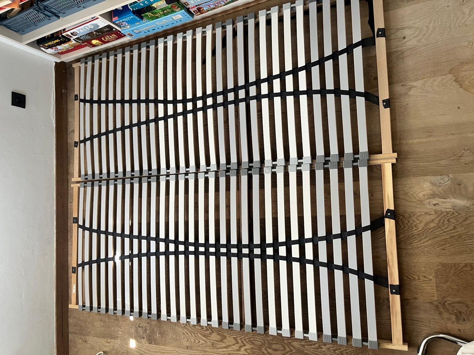 2 enkele lattenbodems (80x200cm), Huis en Inrichting, Slaapkamer | Matrassen en Bedbodems, Ophalen, Gebruikt, Tweepersoons, Bedbodem