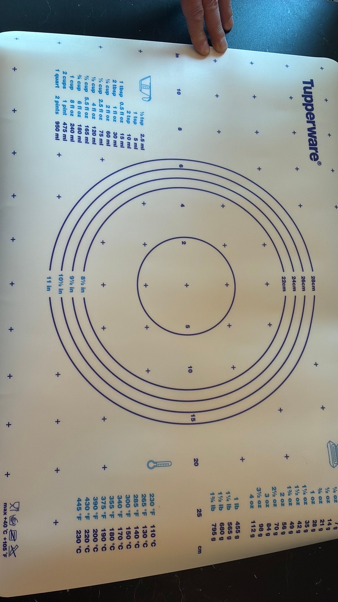 Tupperware bakset met deegrol en deegmat, Ophalen, Zo goed als nieuw