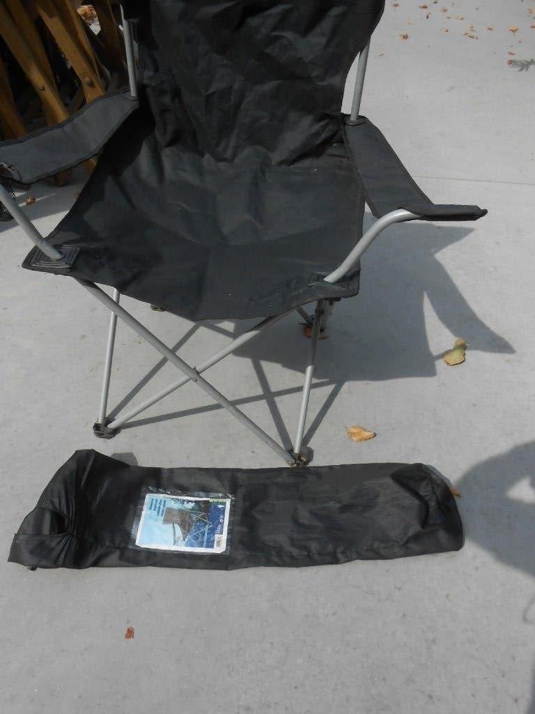 festival stoel zetel strandstoel nylon zwart met opbergtas, Huis en Inrichting, Stoelen, Zwart, Ophalen of Verzenden, Eén, Kunststof