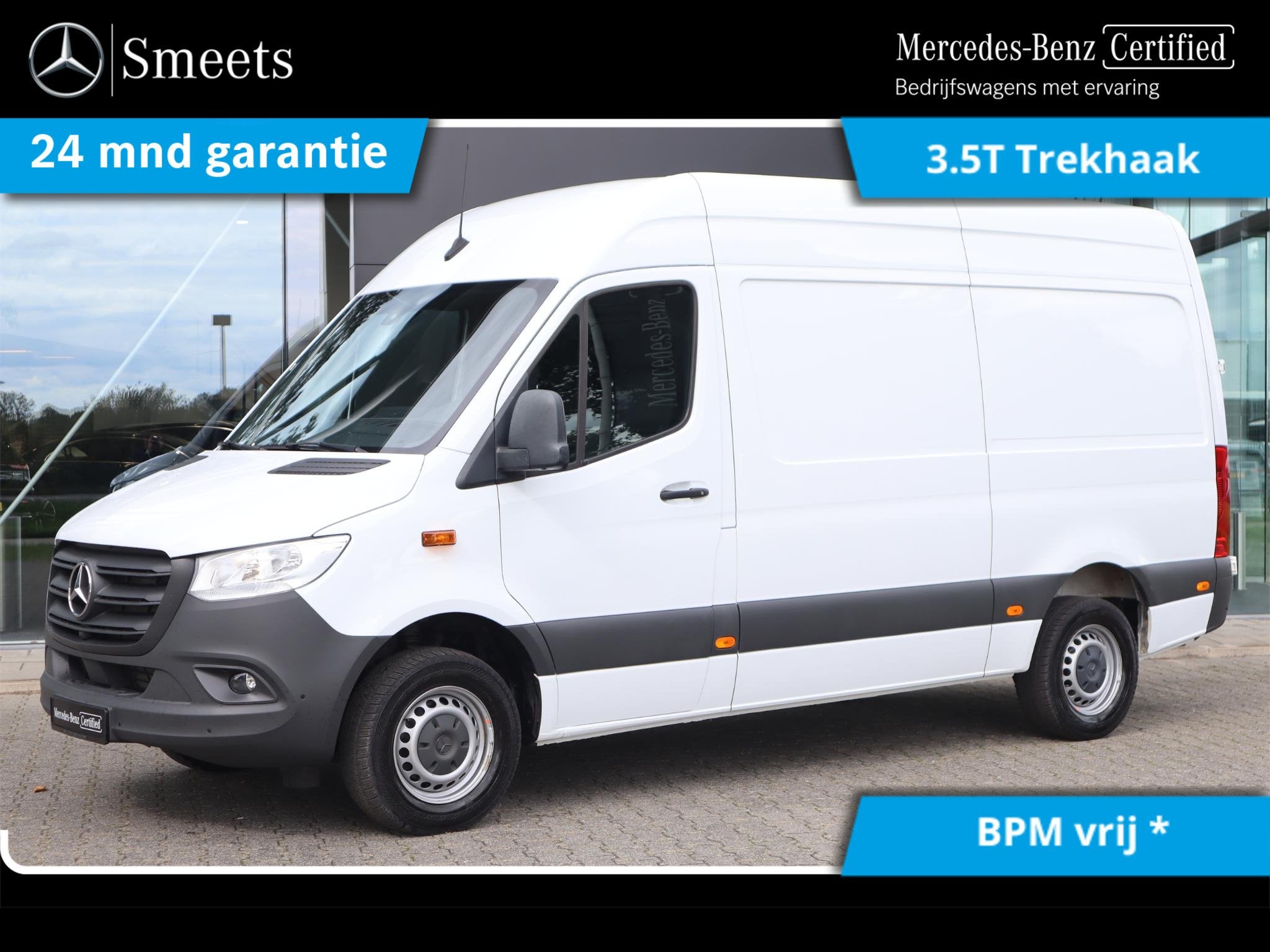 Mercedes-Benz Sprinter 317 CDI L2H2 3.5T TREKHAAK, Auto's, Automaat, 4 deurs, 4 cilinders, Wit