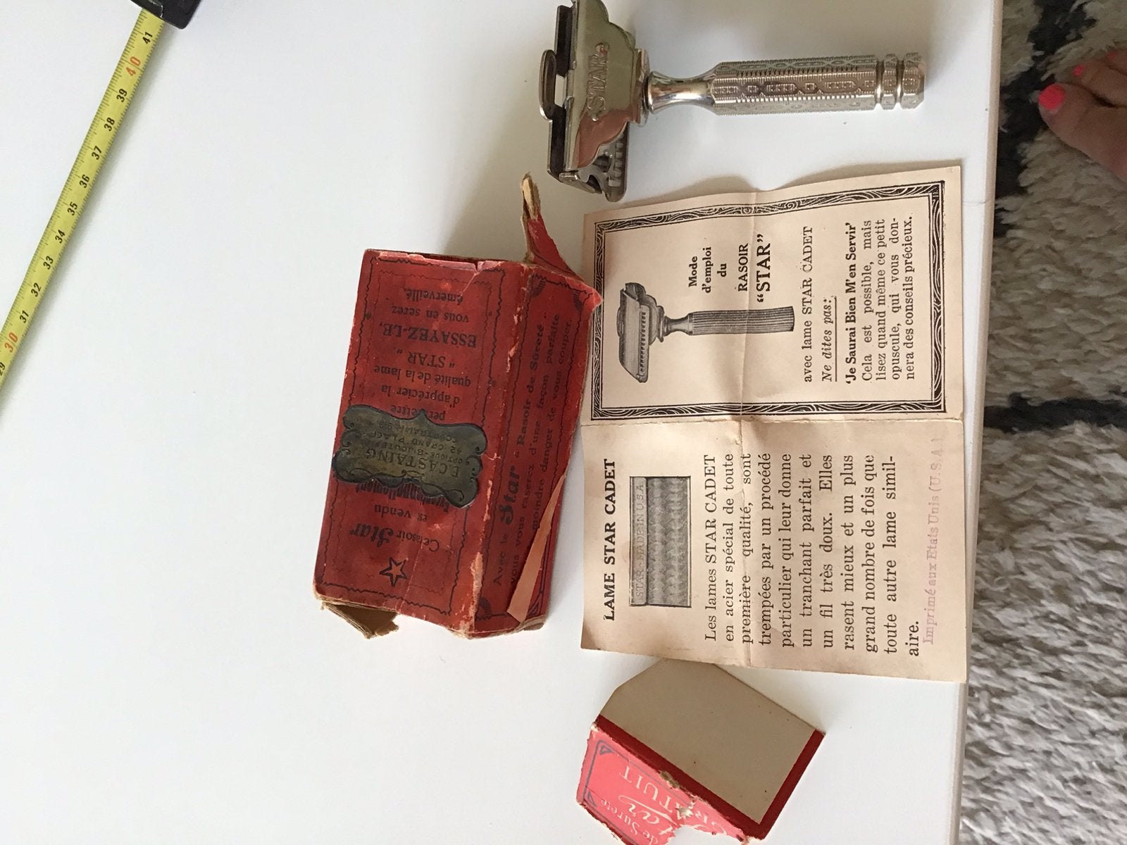 Rasoir ancien des États-Unis 1921, rareté et curiosités, Antiquités & Art, Curiosités & Brocante, Envoi