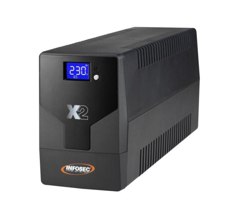 UPS Infosec X2 LCD Touch 1000 FR/Schuko – 1000VA / 600W, Ophalen of Verzenden, Zo goed als nieuw