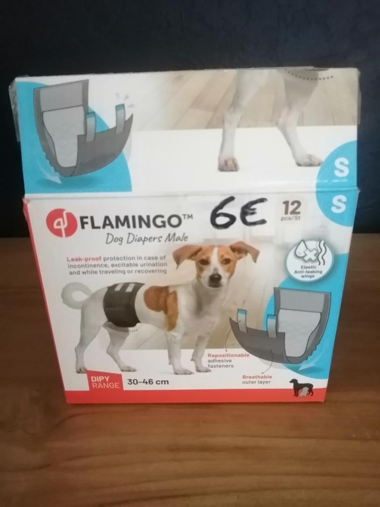 Wegwerp Plasband Reu Flamingo - zwart - S, Dieren en Toebehoren, Honden-accessoires, Ophalen of Verzenden, Gebruikt