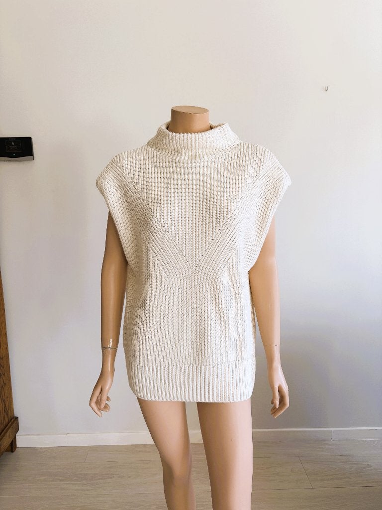 Oversized Mouwloze Primark Debardeur Kraag   Breimotief  S, Overige kleuren, Zo goed als nieuw, Verzenden, Primark