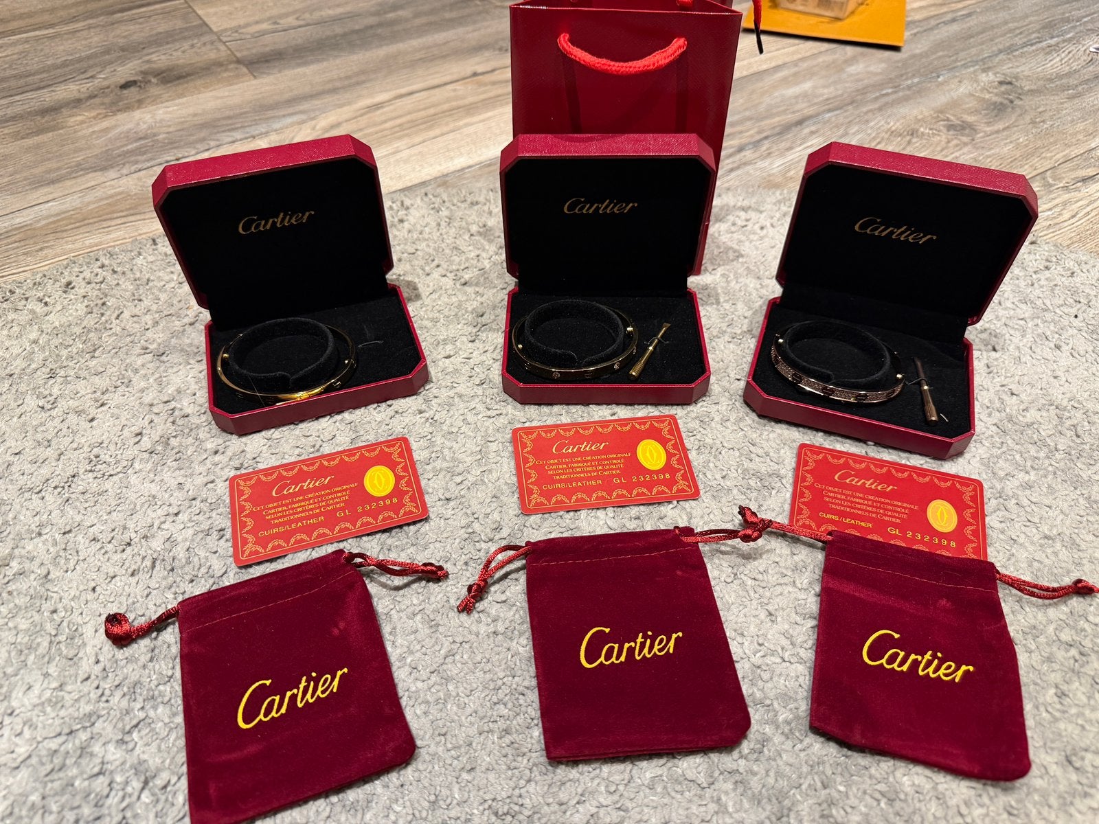 Bracelets Cartier, Enlèvement ou Envoi, Neuf, Or, Or