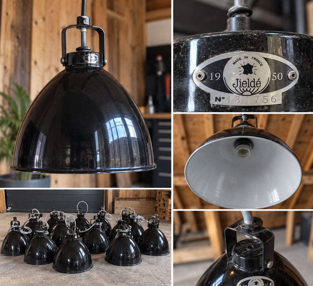 9 suspensions Jieldé – Made in France – Design industriel, Enlèvement, Utilisé, Métal, E27 (grand)