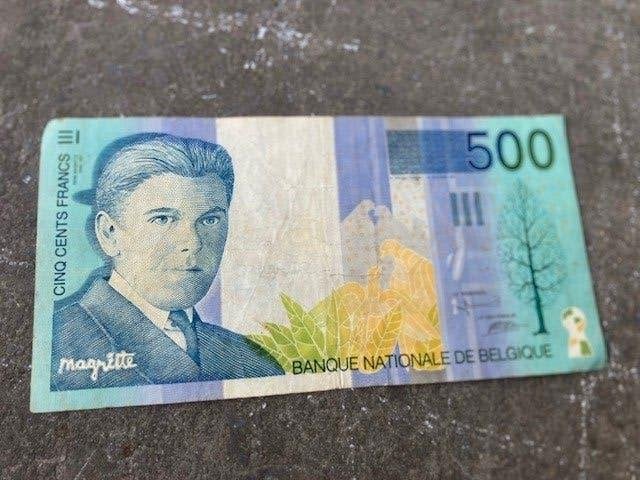 BANKBRIEFJE BILJET 500 BELGISCHE FRANK RENE MAGRITTE, Postzegels en Munten, Bankbiljetten | België, Ophalen of Verzenden, Los biljet