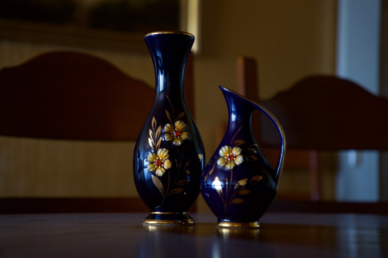 Vintage porseleinen vaasjes Halbach Geschenke, Antiek en Kunst, Antiek | Vazen, Ophalen
