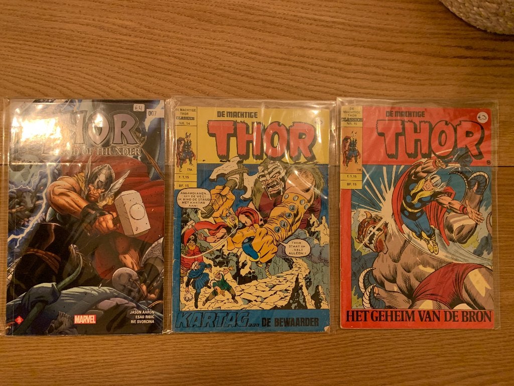 STRIPFIGUUR DE MACHTIGE THOR: LOT 3 COMICSTRIPS, Boeken, Meerdere comics, Ophalen of Verzenden, Gelezen, Europa