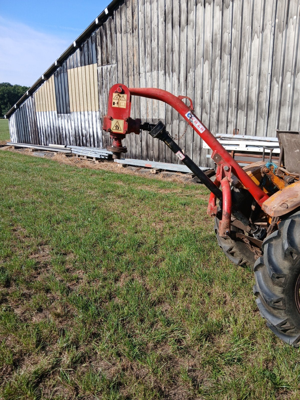 grondboor achter tractor, Ophalen