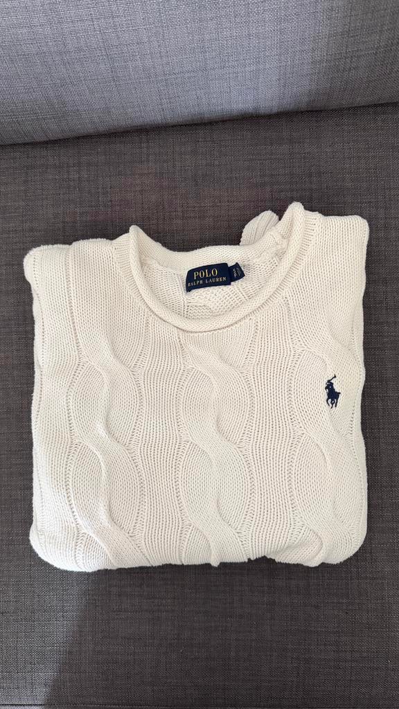 Pull Polo Ralph Lauren blanc - taille S, Enlèvement, Comme neuf, Taille 46 (S) ou plus petite, Blanc