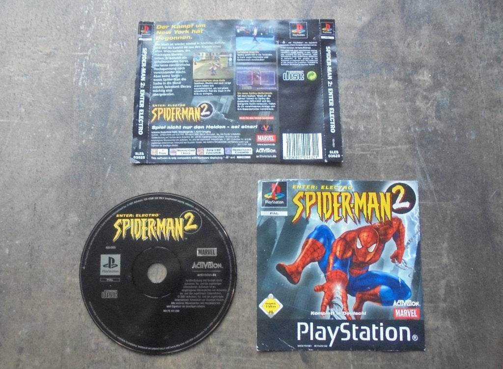 Spider-Man 2 Enter Electro voor PS1 (zie foto's) !!!LEZEN!!!, Consoles de jeu & Jeux vidéo, Enlèvement ou Envoi, 1 joueur, À partir de 12 ans