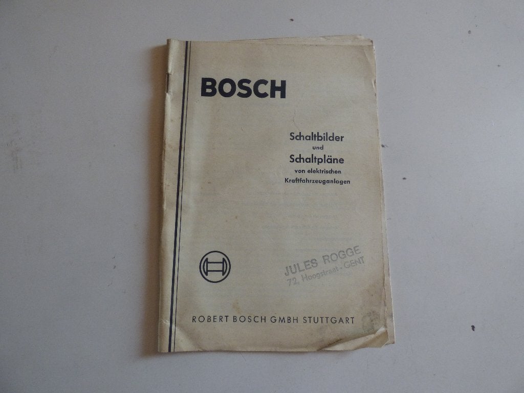 MANUEL DES SCHÉMAS ÉLECTRIQUES BOSCH, Enlèvement ou Envoi