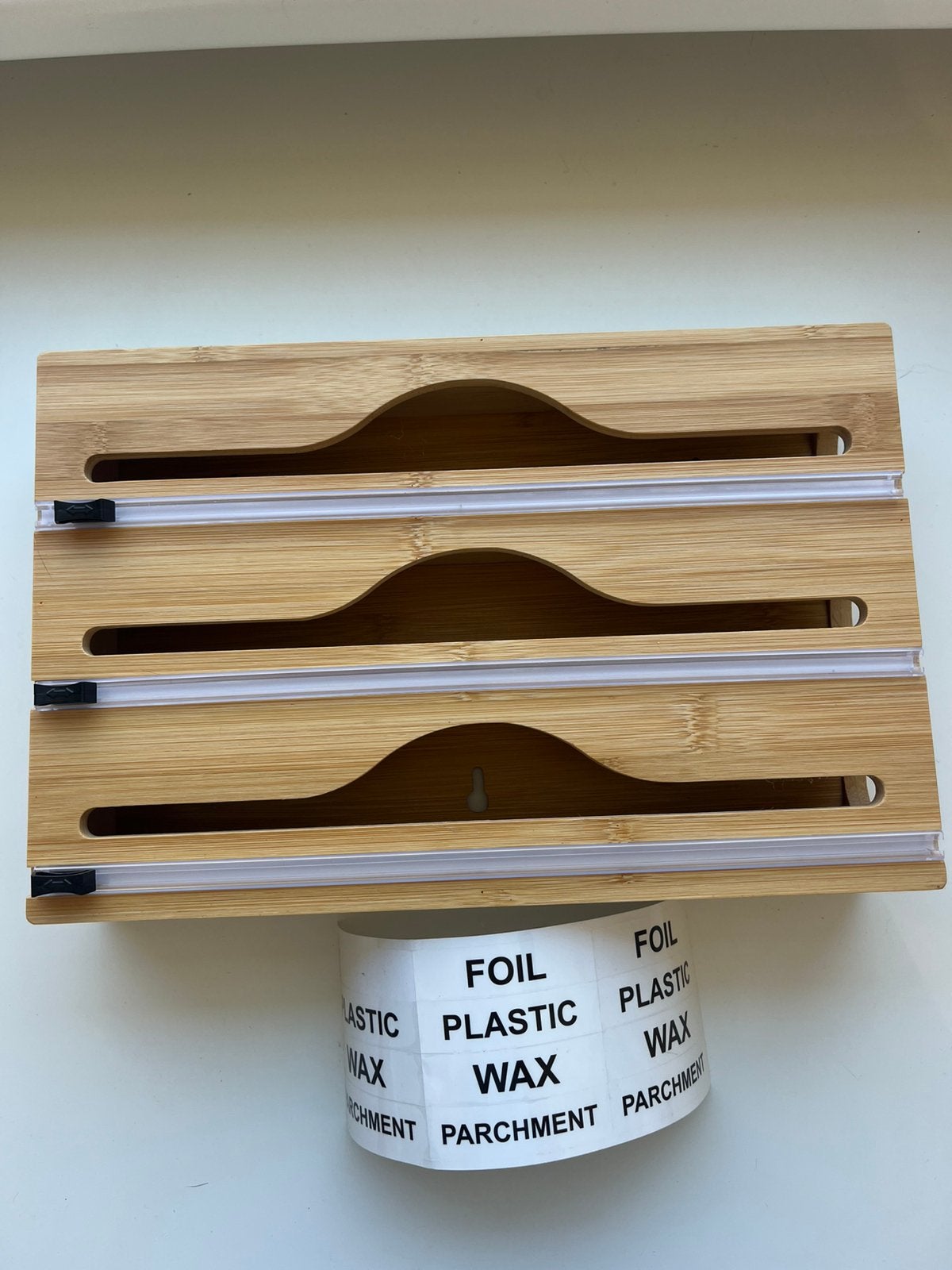 Rangement pour film plastique/papier sulfurisé/..., Maison & Meubles, Enlèvement, Comme neuf