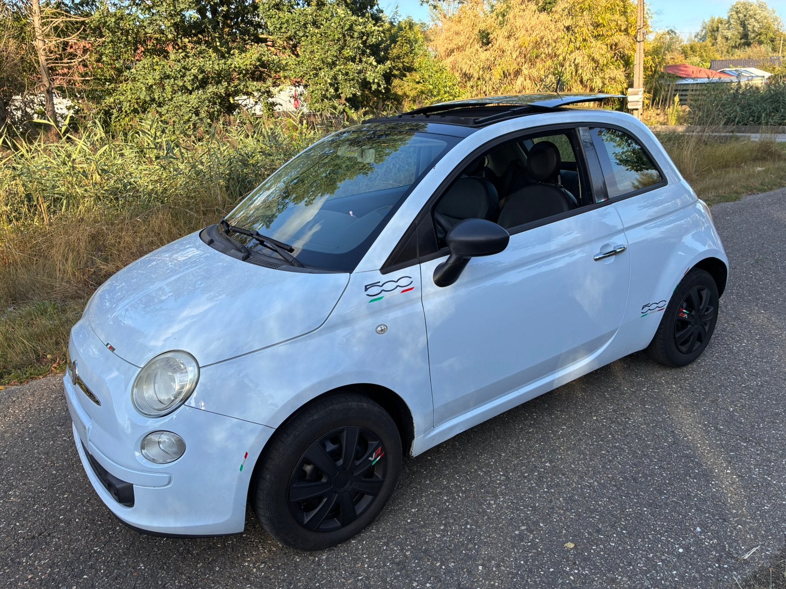 Fiat 500 is gekeurd voor verkoop, Auto's, Fiat, Voorwielaandrijving, 1242 cc, 4 cilinders, Leder en Stof
