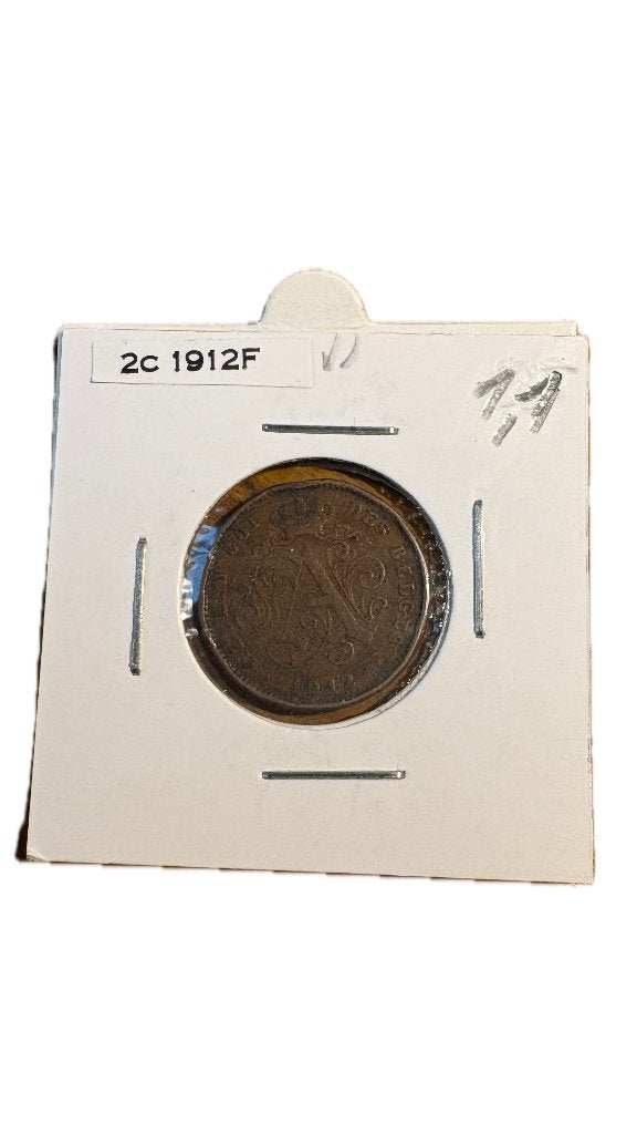 ALBERT I: 2 CENT 1912F (6), Postzegels en Munten, Munten | België, Ophalen of Verzenden