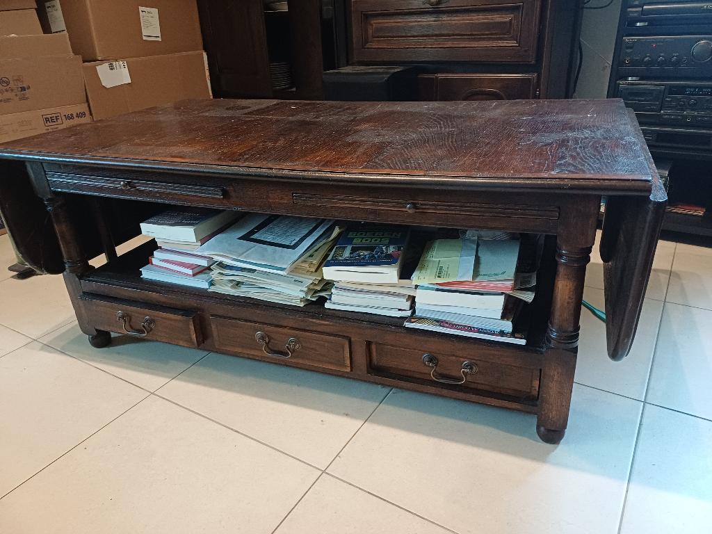 rustieke openklapbare salontafel, Antiek en Kunst, Antiek | Meubels | Tafels, Ophalen