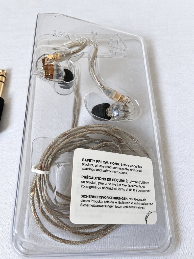 Shure SE535 In-ears Transparant - Nieuwstaat - Met factuur, TV, Hi-fi & Vidéo, Housse/étui de transport, Enlèvement ou Envoi, Autres couleurs