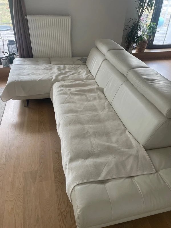 Canapé en cuir, Maison & Meubles, Canapés | Salons, Banc d'angle, Quatre personnes ou plus, Enlèvement, Utilisé