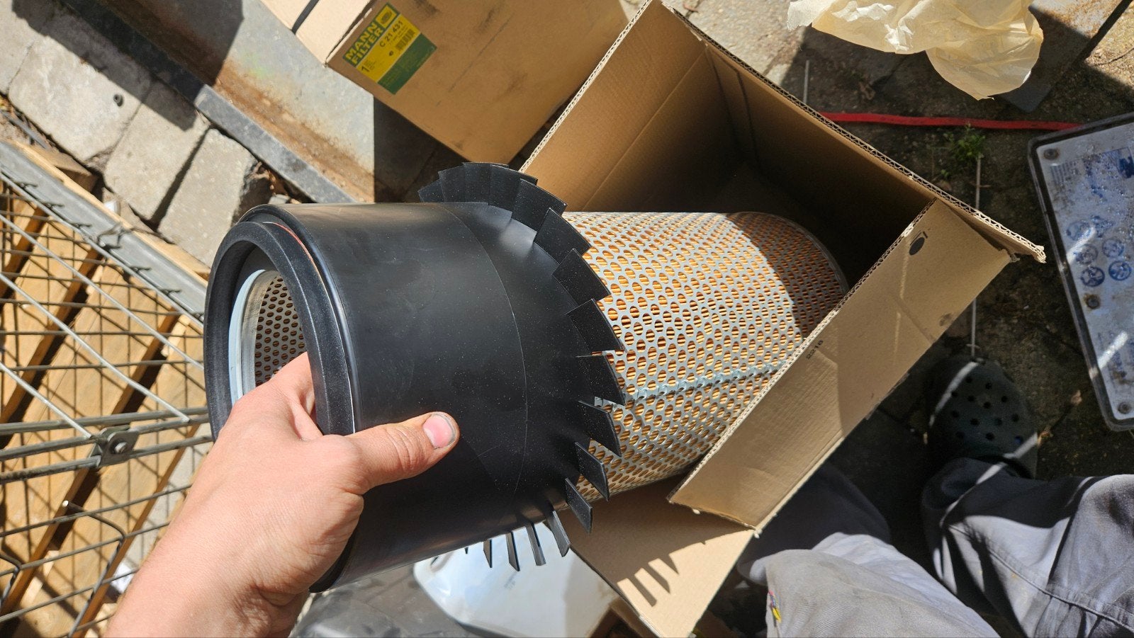Lucht filter mann c 21 431 jcb case, Ophalen