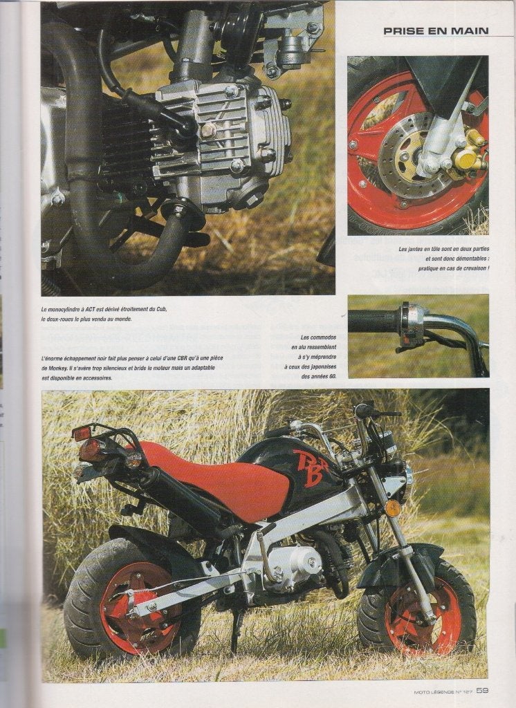 Cyclomoteur Jincheng PBR 50 copie Honda Monkey ZB 50, Verzenden, Gelezen