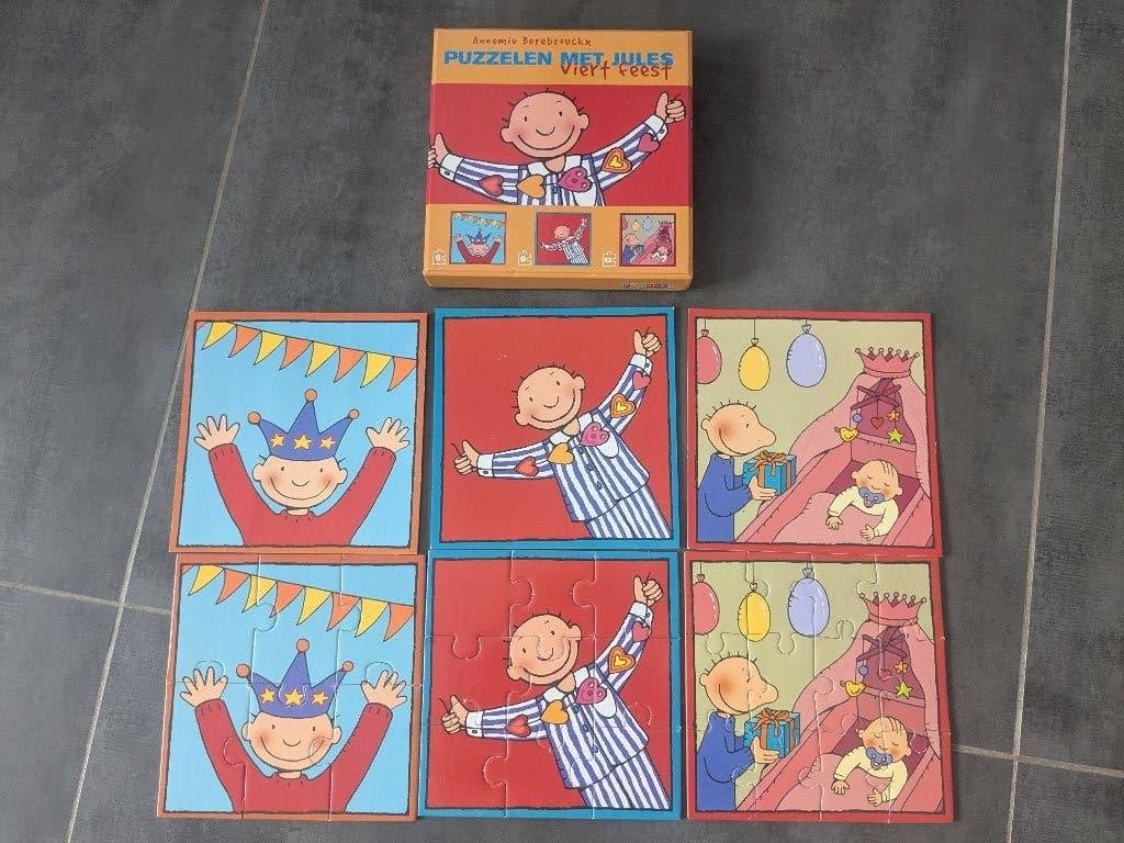 Speelgoed - puzzel - puzzelen met Jules - viert feest, Ophalen of Verzenden, Gebruikt