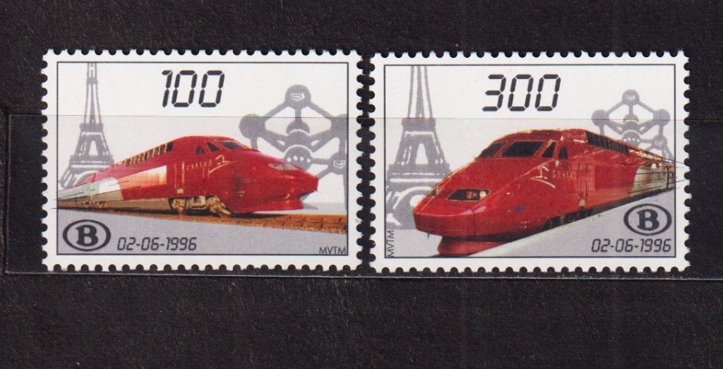 België Spoorwegvignetten 1996 TRV1-2 **, Verzenden, Postfris, Treinen, Postfris