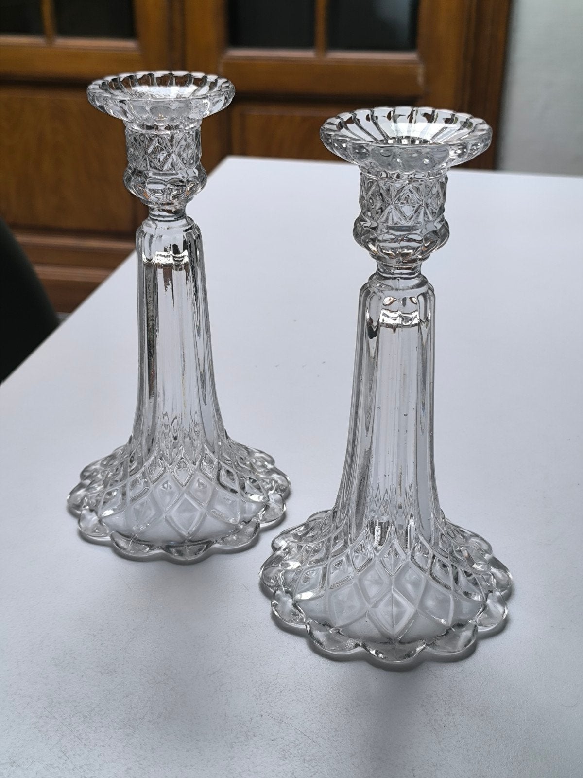 Val Saint Lambert, getekende kandelaars, Antiek en Kunst, Ophalen of Verzenden