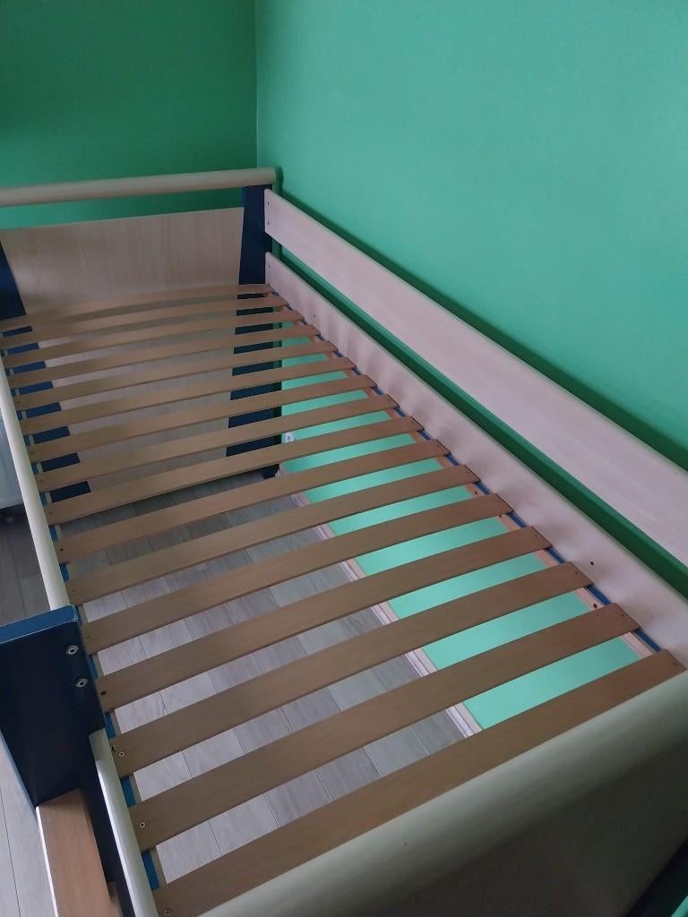 Lit mezzanine, Ophalen, Gebruikt, 90 cm, Blauw