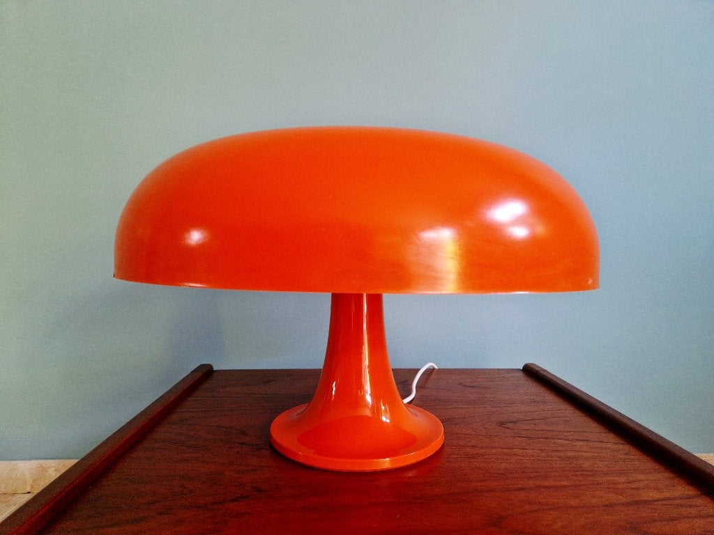Oranje lamp Nesso, glasvezel, Artemide, 1960, Antiek en Kunst, Antiek | Verlichting, Ophalen