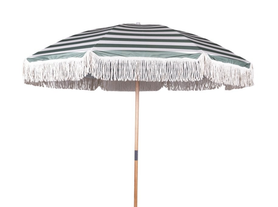 Parasol Breez groen/wit 190 cm rond (98 stuks) NIEUW, Tuin en Terras, Parasols, Nieuw, Stokparasol, 1 tot 2 meter, Ophalen of Verzenden