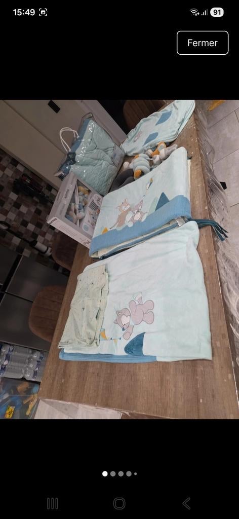 Lot pour parc et lit bébé nattou, Enlèvement, Housse de couette