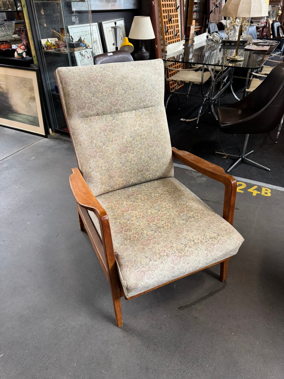 Fauteuil Relax Vintage Knoll Antimott, Vintage, Comme neuf, Enlèvement, Bois